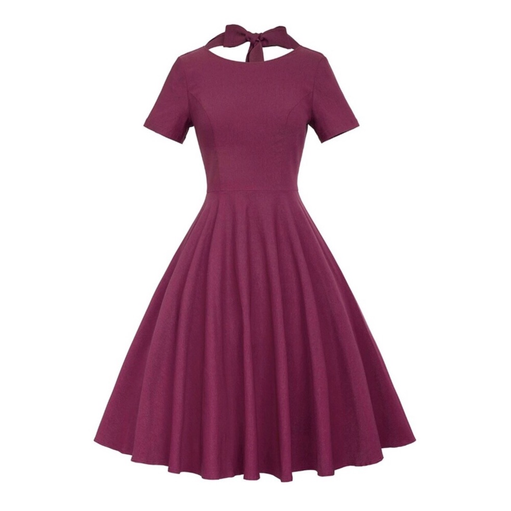 Bella Poque Retro Swing Dress with Bow Back